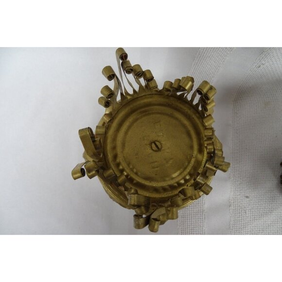 Vintage Lot of Tramp Art Tin Miniature Dollhouse Furniture & Candle Holders - Picture 9 of 9